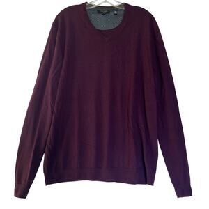 Ted Baker men’s V neck merino wool sweater   Size 7